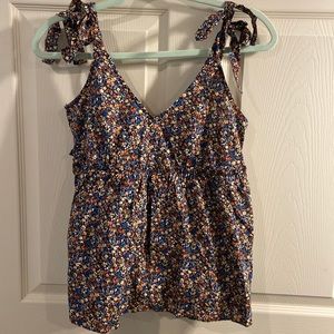 NWT Sugarlips Floral Cotton Summer Top Size Small